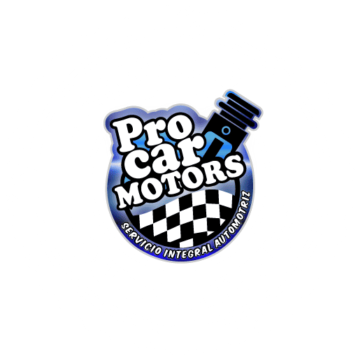 Logotipo Pro Car Motors, Taller Automotriz Integral, Taller Mecánico, Electricidad Automotriz, Rescate de Vehículos, Cerrajería Automotriz.